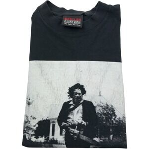 Babylon Black Cotton Texas Chainsaw Massacre Graphic T-Shirt Made USA Small